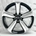 RIN 18X8 5-114.3 R1 SPORT DX047 BLACK MACHINE FACE MILLING SPOKES ET35 CB73.1
