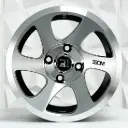 RIN 13X6 4-100 R1 SPORT QC633 BLACK MACHINE FACE ET30 CB73.1