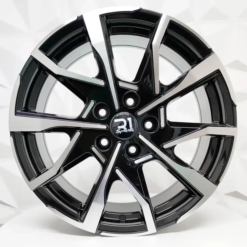 RIN 17X7 5-114.3 R1 SPORT 1066 BLACK MACHINE FACE ET35 CB60.1