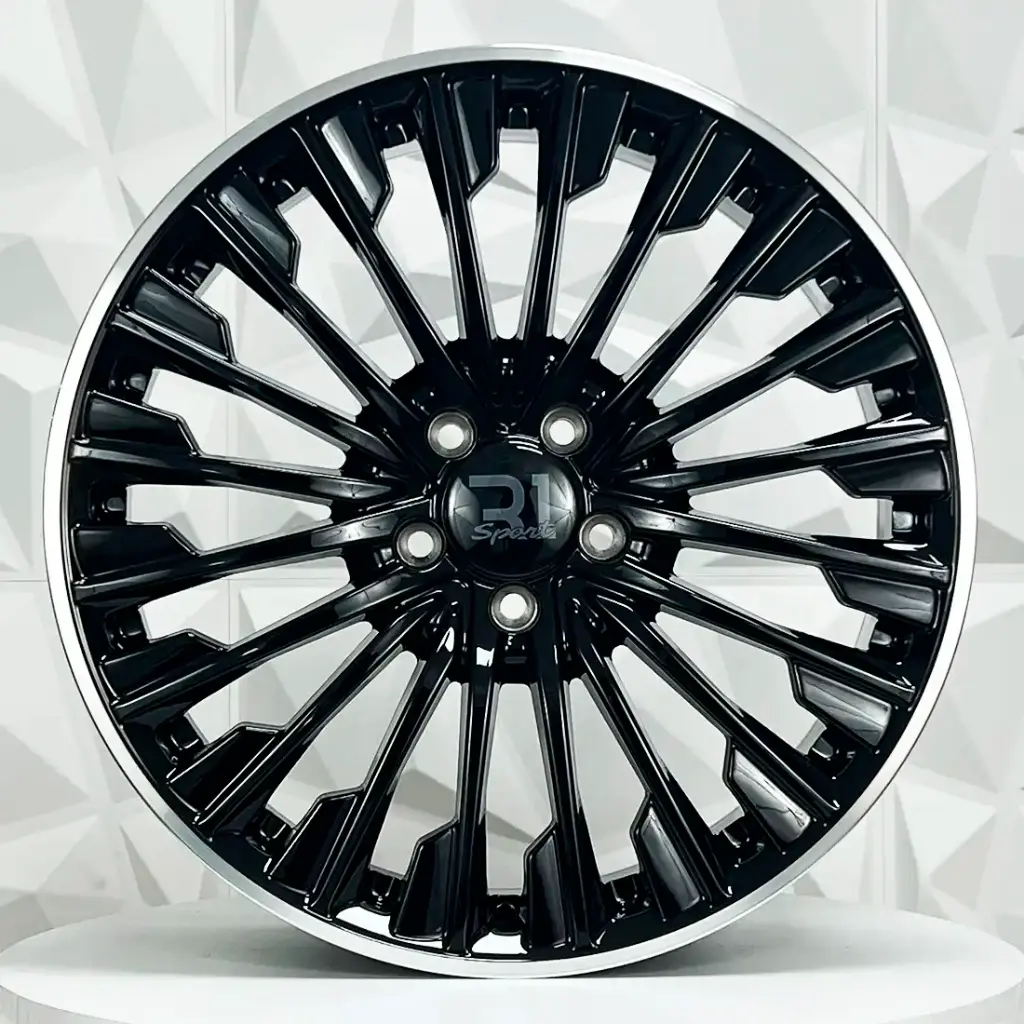 RIN 19X9 5-112 R1 SPORT H3062F BLACK MACHINE LIP ET42 CB66.5