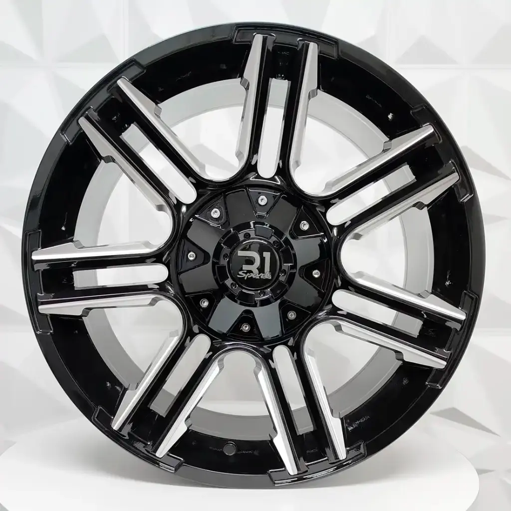 RIN 18X9 6-135/139.7 R1 SPORT 1401 BLACK MILLING SPOKES ET10 CB110.1