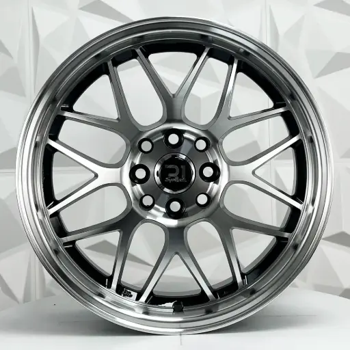 [161515F] RIN 16X7 4-100/114.3 R1 SPORT SH37 BLACK MACHINE FACE MACHINE LIP ET30 CB73.1